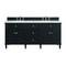 James Martin Vanities 72'' Double Vanity, Black Onyx w/ 3 CM Arctic Fall Solid Surface Top 424-V72-BKO-3AF - alternate 1